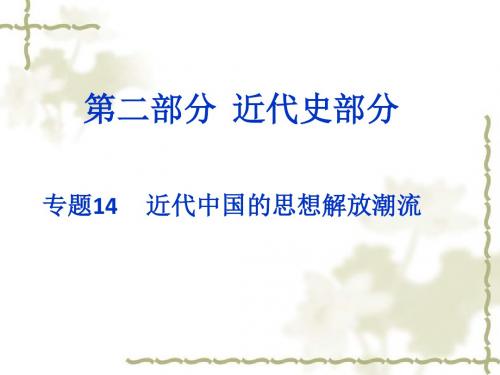 高考历史二轮专题ppt课件(14)近代中国的思想解放潮流