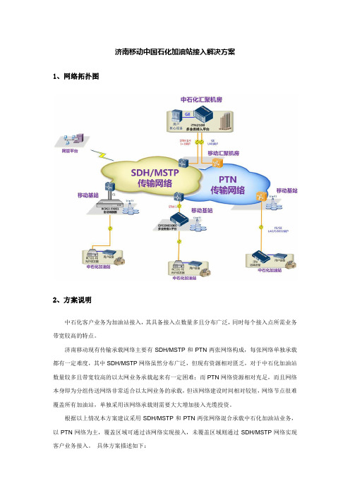 济南移动中国石化加油站接入解决方案(案例附件)