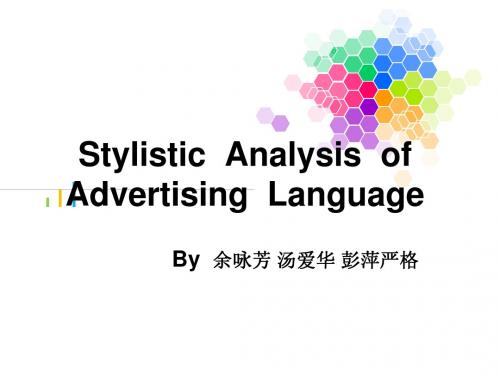 Stylistic  Analysis  of Advertising  Language