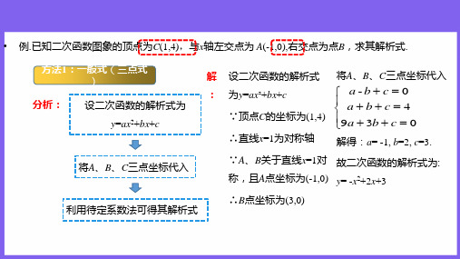 【例题讲解】求二次函数解析式例 -完整版课件