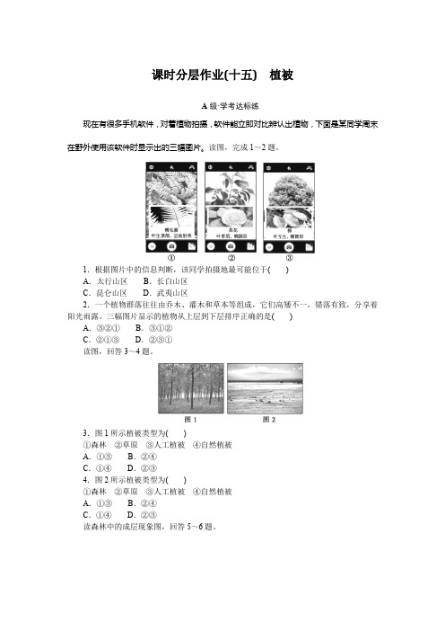 高中教育地理必修第一册人教版 课时分层作业 15