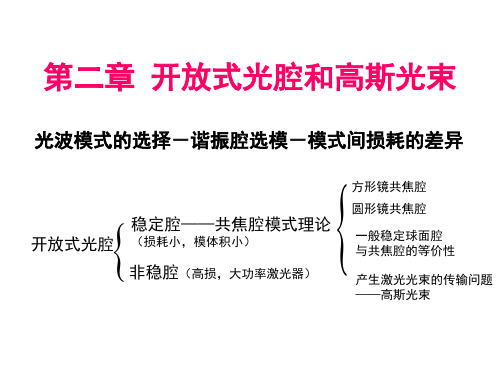 第二章 开放式光腔和高斯光束