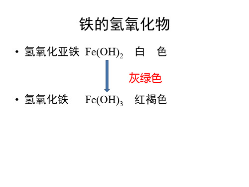 高中化学优质课铁的氢氧化物