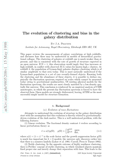 The evolution of clustering and bias in the galaxy distribution