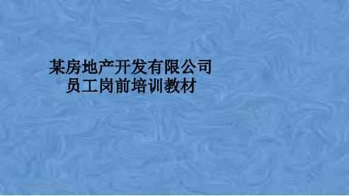 某房地产开发有限公司员工岗前培训教材