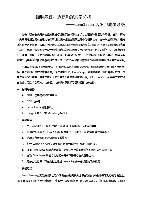 细胞示踪、跟踪和形态学分析