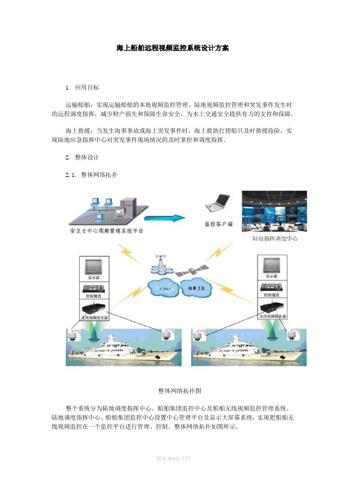 海上船舶远程视频监控系统设计方案