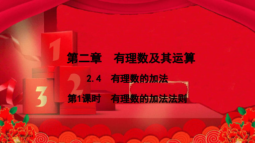 七年级数学 第二章 有理数及其运算2.4 有理数的加法第1课时 有理数的加法法则作业