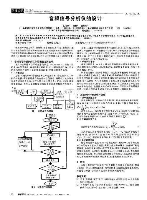 音频信号分析仪的设计