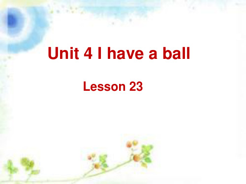 精通版三年级英语上册Unit 4 I have a ball Lesson 23 课件3.ppt