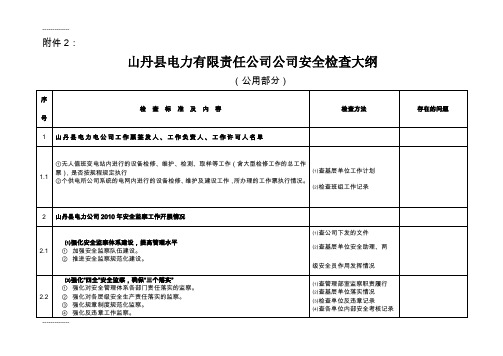 (整理)安全检查大纲