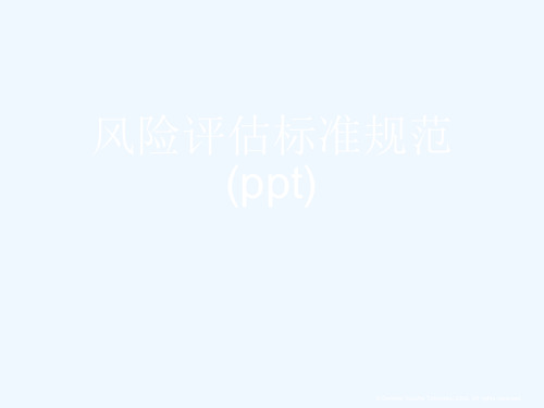 风险评估标准规范(ppt)