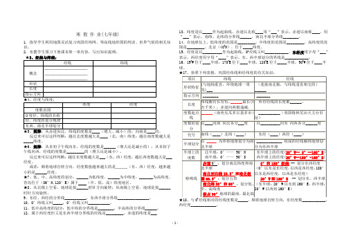 寒假作业(2016～17年)