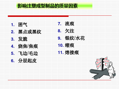 注塑成型—塑件缺陷及对策(高分子成型课件)