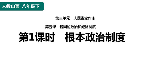 根本政治制度-部编版道德与法治八年级下册