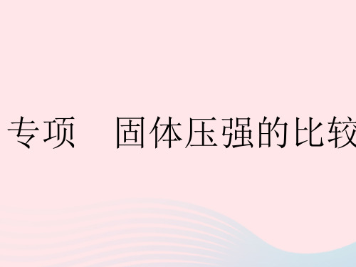 物理下册第九章压强专项固体压强的比较与计算作业课件(新版)