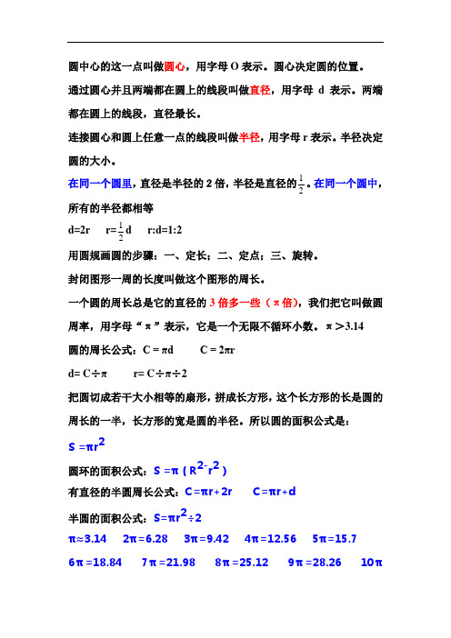 最新人教版六年级上册数学第四单元知识点梳理