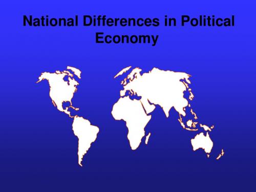 National Differences in Political Economy