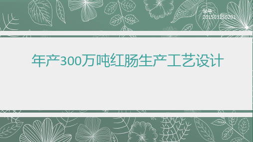 年产300万吨红肠生产工艺设计