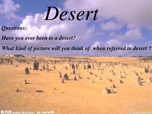 研究生英语课件第三单元desert