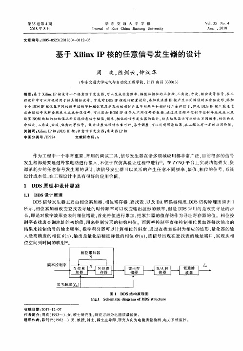 基于Xilinx IP核的任意信号发生器的设计