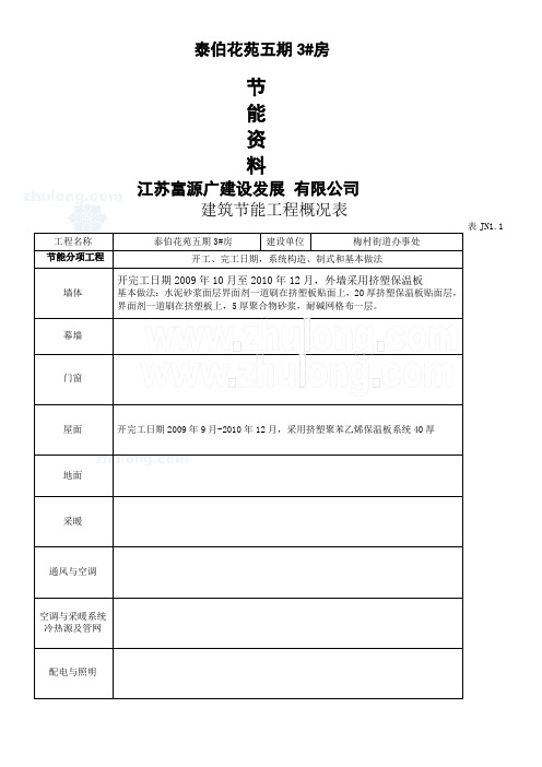 建筑节能工程施工质量验收资料表格_secret