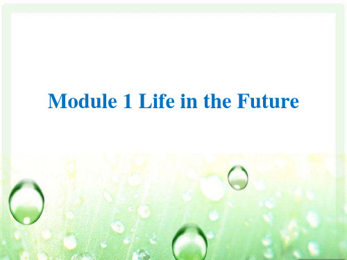 高中英语Module 1 Life in the Future 优秀课件4