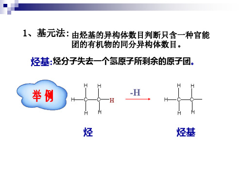 同分异构体数目的判断方法精品PPT课件