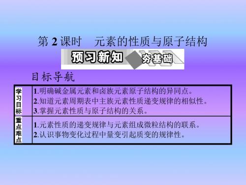 元素的性质与原子结构——化学课件