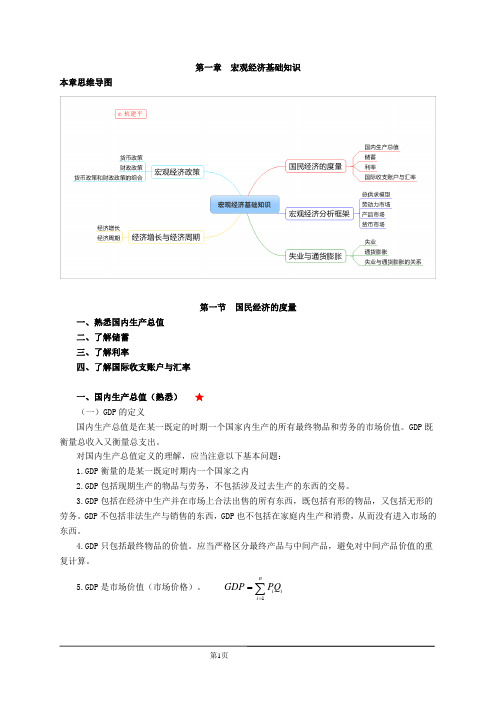 --企业管理知识宏观经济基础知识