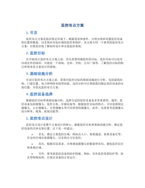 监控布点方案