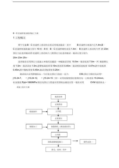 B、C匝道桥现浇箱梁施工方案