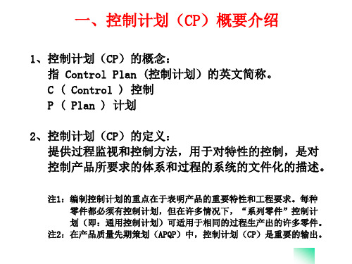 CP控制计划(control_plan培训内容)