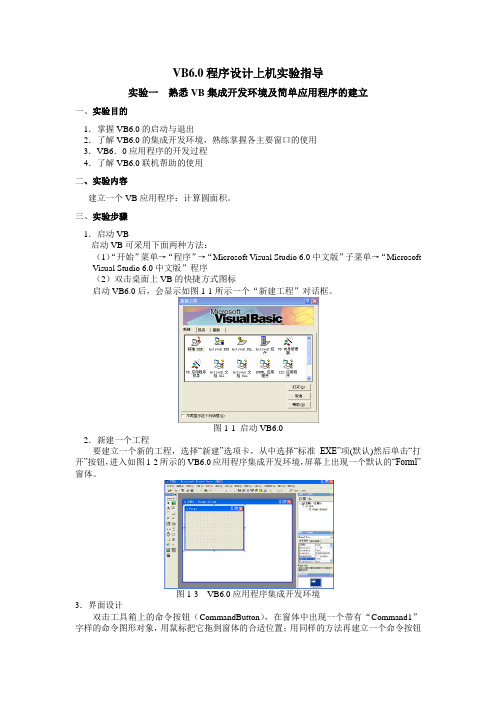 VB上机指导书
