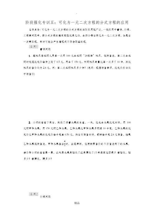201x年秋人教版九年级数学上典中点第二十一章阶段强化专训五.doc