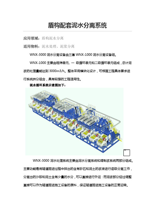 盾构配套泥水分离系统