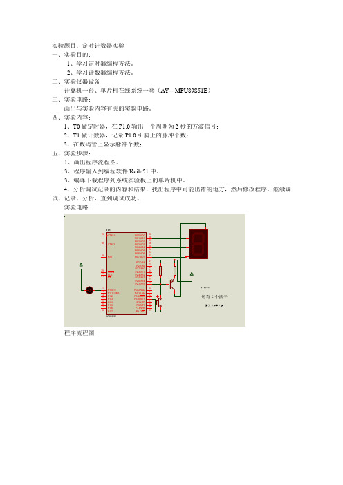 PLC定时计数器实验