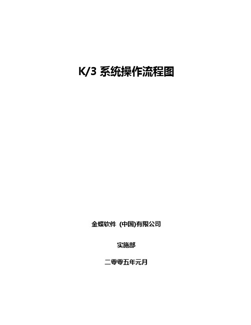 金蝶K3操作流程图详解(65页)