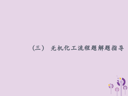 高考化学大一轮复习学科素养专项提升3无机化工流程题解题指导课件鲁科版