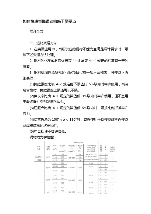 如何快速看懂钢结构施工图要点