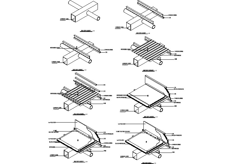 天窗节点构造详图——建筑详图001-屋面采光天窗构造大样图1_t3