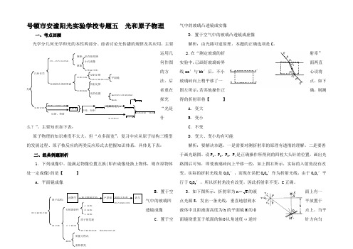 高中试卷试题复习专题五光和原子物理