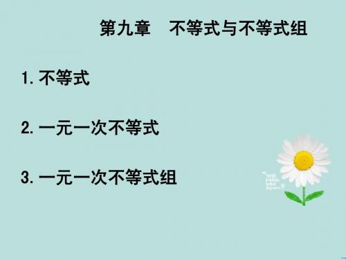 9.1.1不等式及其解集课件