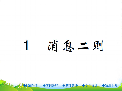 新人教版八年级语文上册课件1 消息二则 (共29张PPT)