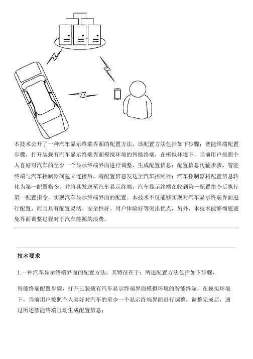 汽车显示终端界面的配置方法与设计方案