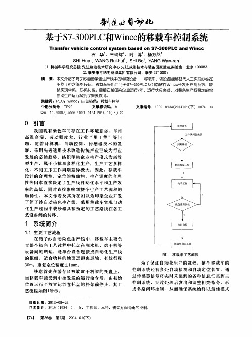 基于S7-300PLC和Wincc的移载车控制系统