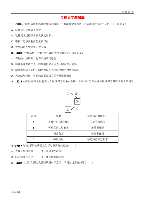 (东营专版)2019年中考生物 专题五专题演练