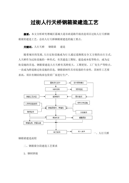 过街人行天桥钢箱梁建造工艺