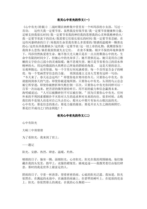 有关心中有光的作文