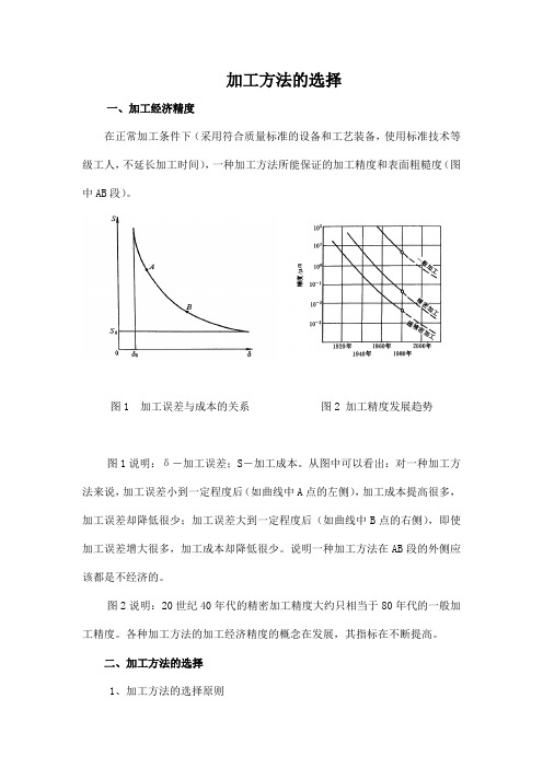 加工方法的选择